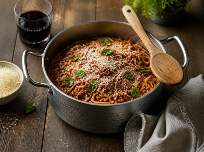 Spaghetti bolognese met rode wijn