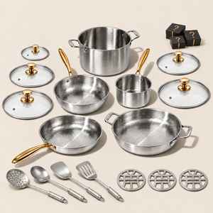 EXCLUSIEVE SALE | Complete klassieke titanium kookset (20-delig)
