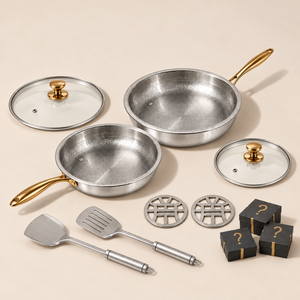 EXCLUSIEVE SALE | Puur Titanium Pannen Dagelijkse Duo Set (10-delig)