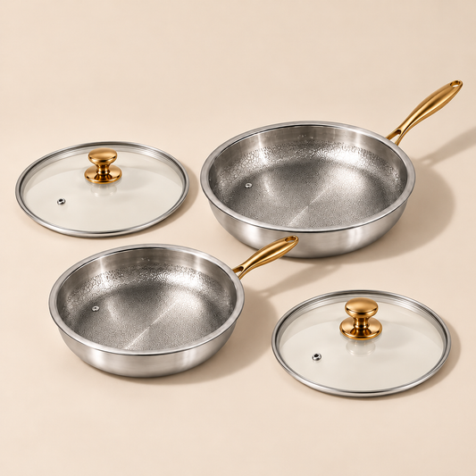 Puur Titanium Pannen Dagelijkse Duo (4-delig)