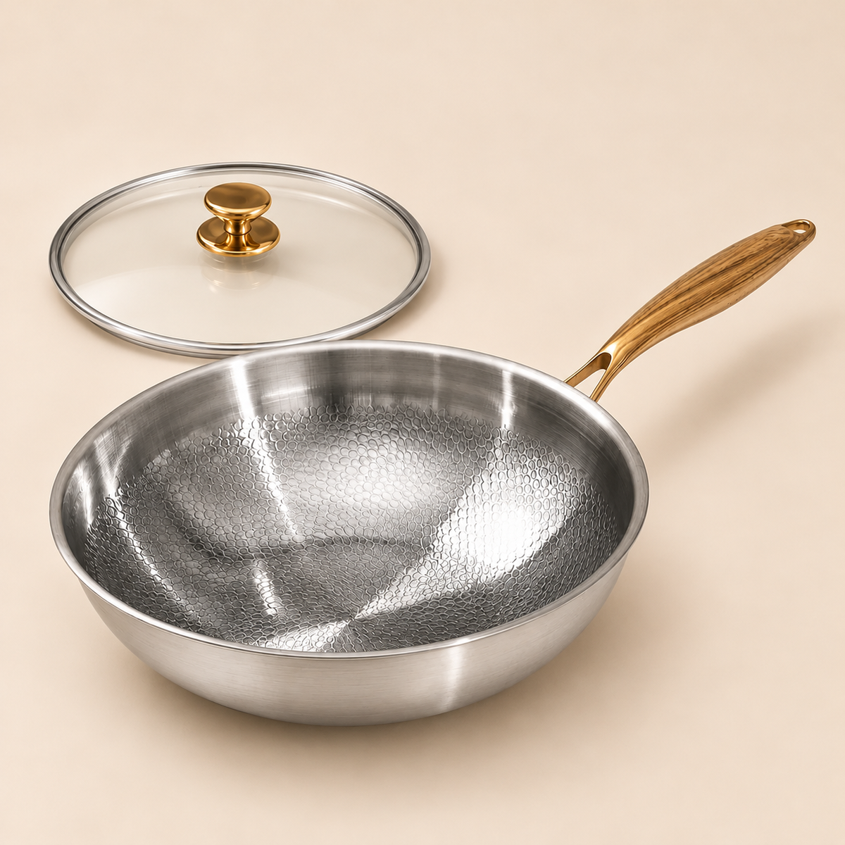 Nordvik Gecertificeerde Puur Titanium Wokpan Pro