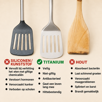 Nordvik® 100% Puur Titanium Spatel / Keukengerei