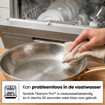 Nordvik Gecertificeerde Puur Titanium Wokpan Pro