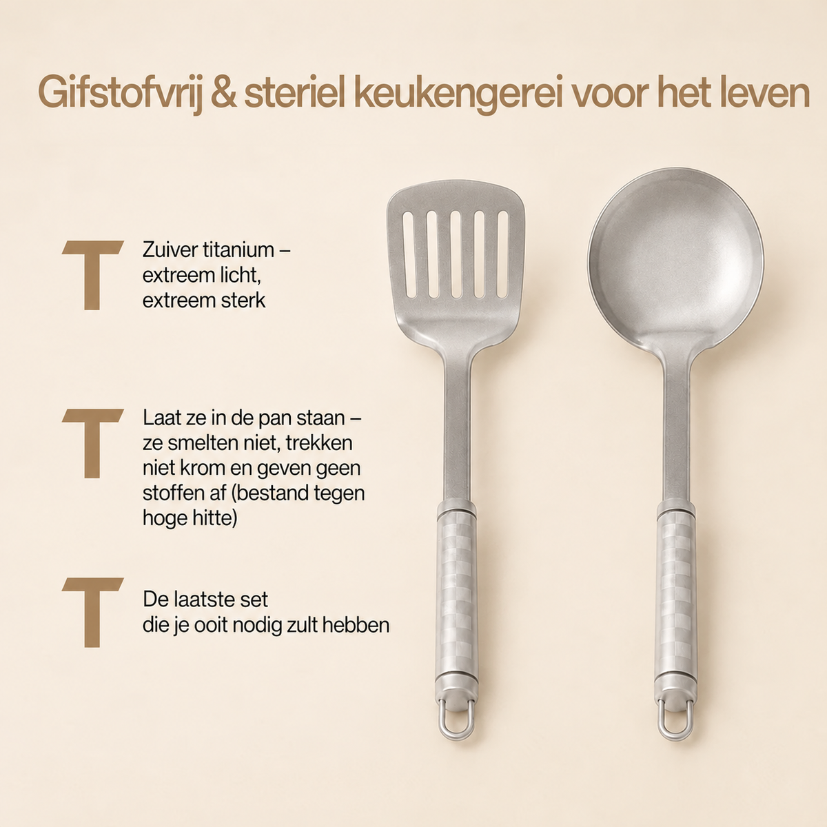 Puur Titanium Pannen Dagelijkse Duo Set (6-delig)