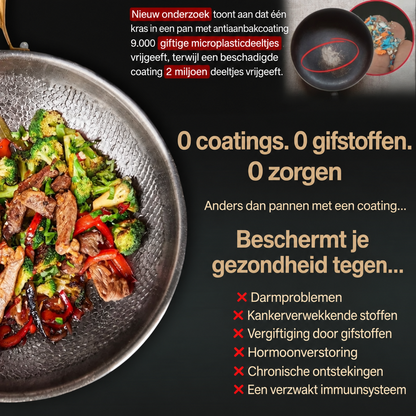 Nordvik Gecertificeerde Puur Titanium Wokpan Pro