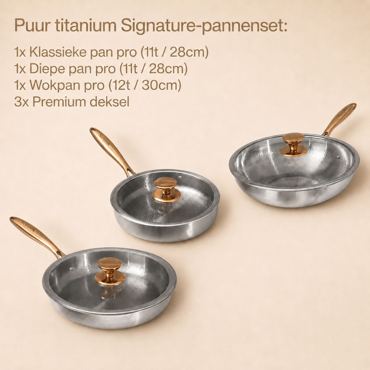 Puur Titanium Signature Pannenset (6-delig)